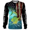 Mahi Mahi ( Dorado) Fishing 3D American Flag Patriotic Customize name All over print shirts – personalized fishing gift for Adult and Kid – NQS468