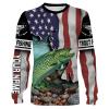 Lake Trout Fishing American Flag Customize name 3D All over print shirts – personalized Patriotic fishing apparel gift for men, women and kid – IPH1755