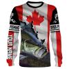 Largemouth Bass Fishing 3D Canada Flag Patriot Custom name All over print shirts – personalized fishing gift for men and women – IPH1400
