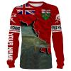 Northern Pike Fishing 3D Ontario Canada Flag Patriot Custom name All over print shirts – personalized fishing gift for men, women and kid – IPH1480