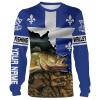 Walleye Fishing 3D Québec Canada Flag Patriot Custom name All over print shirts – personalized fishing gift for men, women and kid – IPH1472