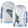Striped Bass Fishing Wrap around bubbles Customize name All over print shirts – personalized funny fishing shirts for men, women and kid – IPH1156