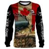 Walleye Fishing Canadian Flag Custom name All over print shirts – personalized fishing gift for men, women and kid – NQS505