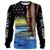 Tuna Fishing 3D American Flag Patriotic Customize name All over print shirts – personalized fishing gift for Adult and Kid – NQS482