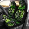 Green Muddy Camo Custom Car Seat Covers, Hunting – Fishing Car Accessories Gifts Set Of 2 – IPHW763
