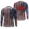 US Fishing American Flag Hooked on Freedom Sun / customize name long sleeves shirts personalized Patriotic fishing apparel gift for Fishing lovers – IPH2050