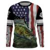 Smallmouth Bass Fishing American Flag customize name long sleeves, Long sleeve hooded personalized gift for Fishing lovers – IPH1895