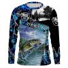 Bass fishing Blue muddy camo Customize name long sleeves personalized gift for Adult and kid – NQS853