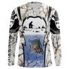 Winter crappie Ice fishing camo fishing shirts for men Performance Long Sleeve Customize name – personalized fishing shirt for men and women and Kid – NQS1012