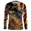 Personalized bass fishing American flag fishing camo 3D All Over Printed Shirts fishing gift ideas NQS1391