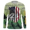 Bass Fishing Tattoo American Flag Patriotic Fishing Scales Customized Name Shirts, Patriotic Fishing Clothing Nqs2417