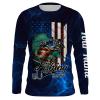 “Fishing makes me happy” American Flag Largemouth Bass Fishing camo custom name Shirts fishing gifts  FSD1622