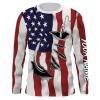 US Fishing 3D Fish Hook American Flag customize name long sleeves shirts personalized Patriotic fishing apparel gift for Fishing lovers – IPH1900