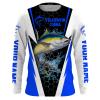 Yellowfin Tuna Fishing Custom Long Sleeve Performance Fishing Shirts Fishing Apparel | Blue – Iphw1446