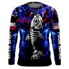 Fish Skeleton Fishing Us Texas Flag Long Sleeve Shirt – Personalized Performance Fishing Jerseys Fsd2481