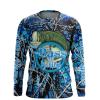 Largemouth Bass Fishing blue muddy camo customize name long sleeves shirts personalized fishing apparel gift for Fishing lovers – IPH1927