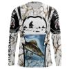 Ice fishing walleye winter camo fishing shirts for men Performance Long Sleeve Customize name – personalized fishing shirt for men and women and Kid – NQS1011