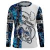 Largemouth bass fishing tattoo blue muddy camo fishing shirts , fishing gift ideas for adult and kid – NQS1404