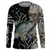 Crappie Ice Fishing apparel winter snow camo customize name long sleeves shirts personalized fishing clothing gift for adults and kids – IPH2082