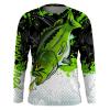 Awesome Largemouth Bass Fishing green camo Sun / customize name long sleeves shirts – personalized fishing clothing gift for adults and kids – IPH2196