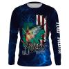 “Fishing Makes Me Happy” American Flag Yellowfin Tuna Fishing Camo Custom Name Shirts Fishing Gifts Fsd2692