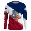 Texas slam redfish, trout, flounder TX flag Long Sleeve Custom name fishing shirts NQS1765