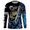 Personalized Walleye Fishing Fish hook blue camo Long sleeve performance Fishing Shirts – IPHW508