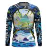 Custom Mahi Mahi (Dorado) Fishing blue camo Sun shirts – personalized fishing jersey for men, women and kids – IPH2212
