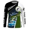 Largemouth Bass Fishing performance long sleeve fishing shirt customize name NQS1744