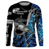 Personalized Great Barracuda Fishing Fish hook blue camo Long sleeve performance Fishing Shirts – IPHW509