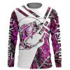Largemouth Bass Fishing fish on pink muddy girl camo fishing shirts Custom name shirts for men, women, kid NQSD174