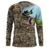 Largemouth bass Fishing camo Customize Name long sleeves fishing shirts NQS1823