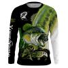 Largemouth Bass Fishing Customize Name long sleeves fishing shirts NQS1795