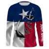 Custom Texas Flag Texas Fishing 3D Fish Hook Long Sleeve personalized fishing apparel gift – IPHW450