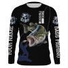 Largemouth bass fishing shirts bass fisherman Performance black Long Sleeve Customize name personalized shirt for men, women and Kid – NQS1103