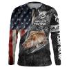 Walleye Fishing American Flag Custom Name 3D All Over Printed Shirts Personalized fishing gift idea NQS1389