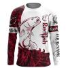 Redfish Puppy Drum fishing red wildfire muddy camo Customize name long sleeves personalized gift for fisherman- NQS917
