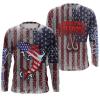 King Mackerel (Kingfish) Fishing American Flag Hooked on Freedom Sun / customize name long sleeves shirts personalized Patriotic fishing apparel gift for Fishing lovers – IPH1982