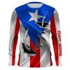 Puerto Rico Fishing 3D Fish Hook Flag custom name long sleeves shirts personalized Patriotic Fishing gifts – IPHW370