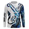 Blue Muddy Camo Fish On Fishing performance fishing shirt customize name long sleeves personalized gift for Fishing lovers – NQS619