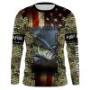 Largemouth Bass Fishing American flag Bass scales camo Custom Name 3D All over printed Shirts fishing gift FSD1734