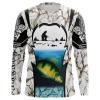 Perch fishing Ice fishing Winter camo fishing shirts for men Performance Long Sleeve Customize name – personalized fishing shirt for men and women and Kid – NQS1013
