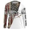 Crappie Fishing American Usa Flag Camo Custom Name Shirt, Performance Fishing Long Sleeves Fsd2560