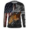 Bull Redfish puppy drum tackle fishing american flag fishing shirts for men Performance Long Sleeve Customize name personalized shirt for men, women and Kid – NQS1086
