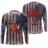 Carp Fishing American Flag Hooked on Freedom Sun / customize name long sleeves shirts personalized Patriotic fishing apparel gift for Fishing lovers – IPH1984