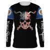 MN Minnesota ice fishing apparel Fishing skull American flag customize name long sleeves shirts personalized fishing clothing gift for adults and kids – IPH2079