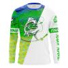 Mahi – mahi fishing tattoo green Customize Name long sleeves saltwater fishing shirt NQS1955