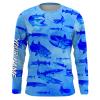 Great Barracuda Sea Camo Ocean Fishing performance fishing shirt customize name long sleeves personalized gift for Fishing lovers – NQS608