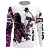 Pink Muddy Camo Bowfishing Grim Reaper Custom Name 3D All Over Printed Shirts For Women FSD1944