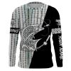 Striped Bass Fishing Tattoo Scales Custome Name Striper Black Fishing Jerseys Performance Fishing Shirts – Nqs2443